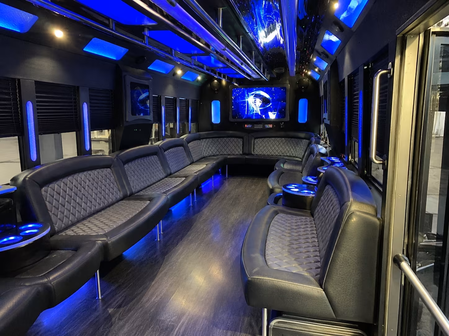 bountiful 28 passenger party bus interior
