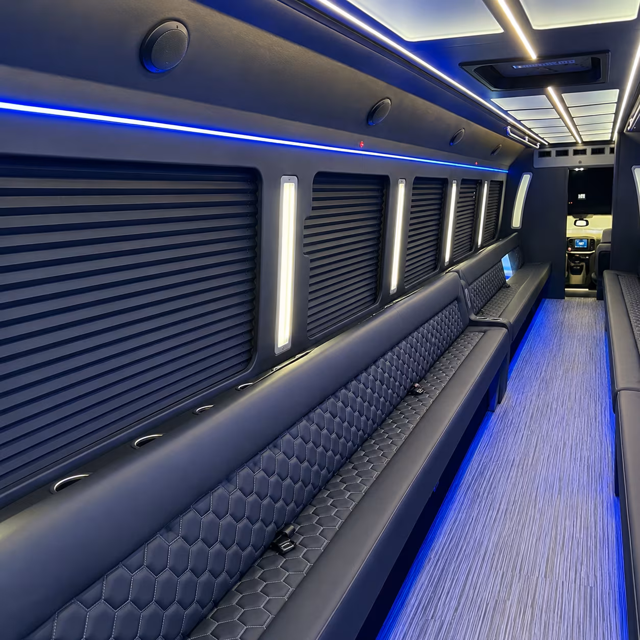 bountiful party bus rental interior