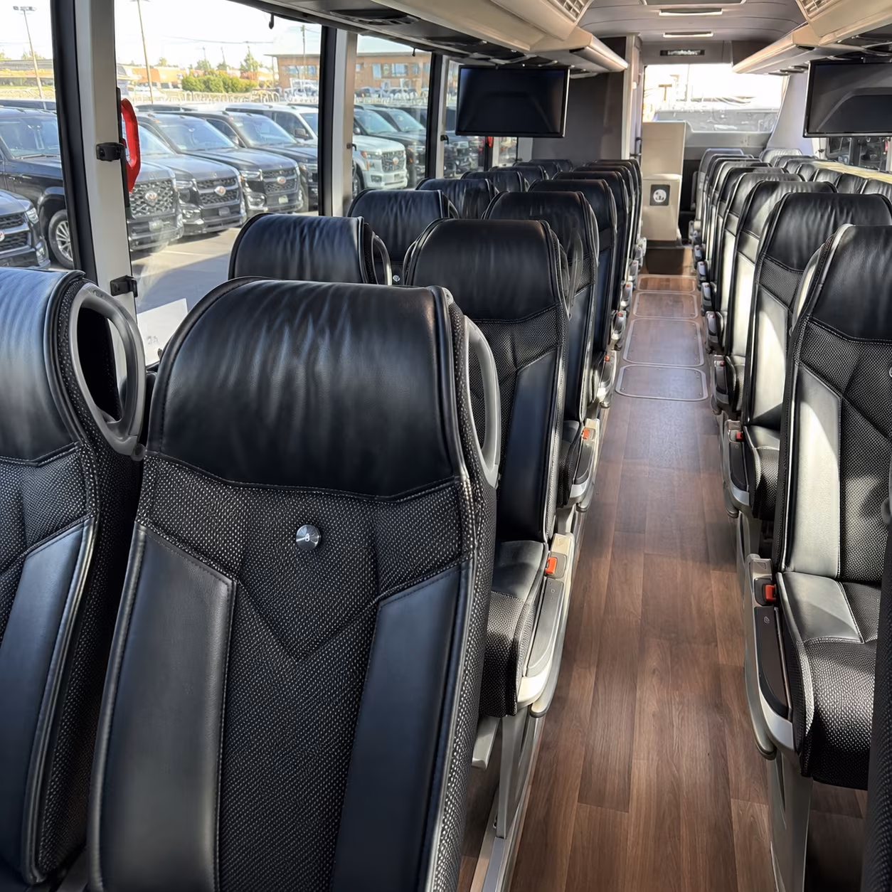 draper charter bus rental interior