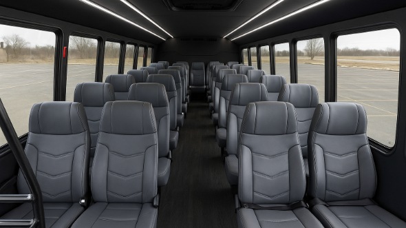 Interior of Charter Bus Company Bountiful's 15 Passenger Minibus in Bountiful
