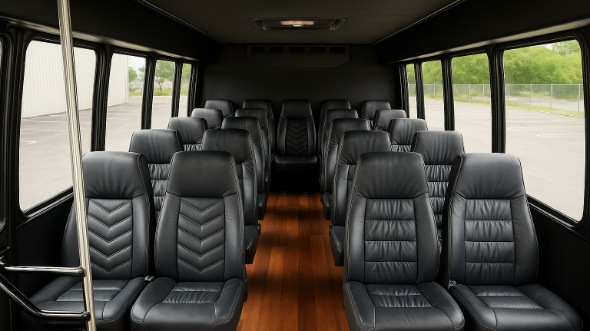 Interior of Charter Bus Company Salt Lake City's 25 Passenger Mini bus in Salt Lake City
