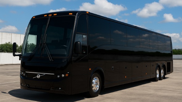 Exterior of Charter Bus Company Bountiful's 55 Passenger Charter Bus in Bountiful