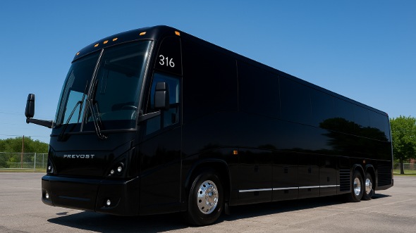 Exterior of Charter Bus Company Bountiful's 56 Passenger Charter Bus in Bountiful