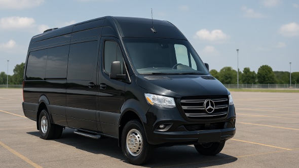 Exterior of Charter Bus Company Bountiful's Sprinter Van Rental With Driver in Bountiful